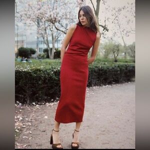 Zara burgundy Red Dress